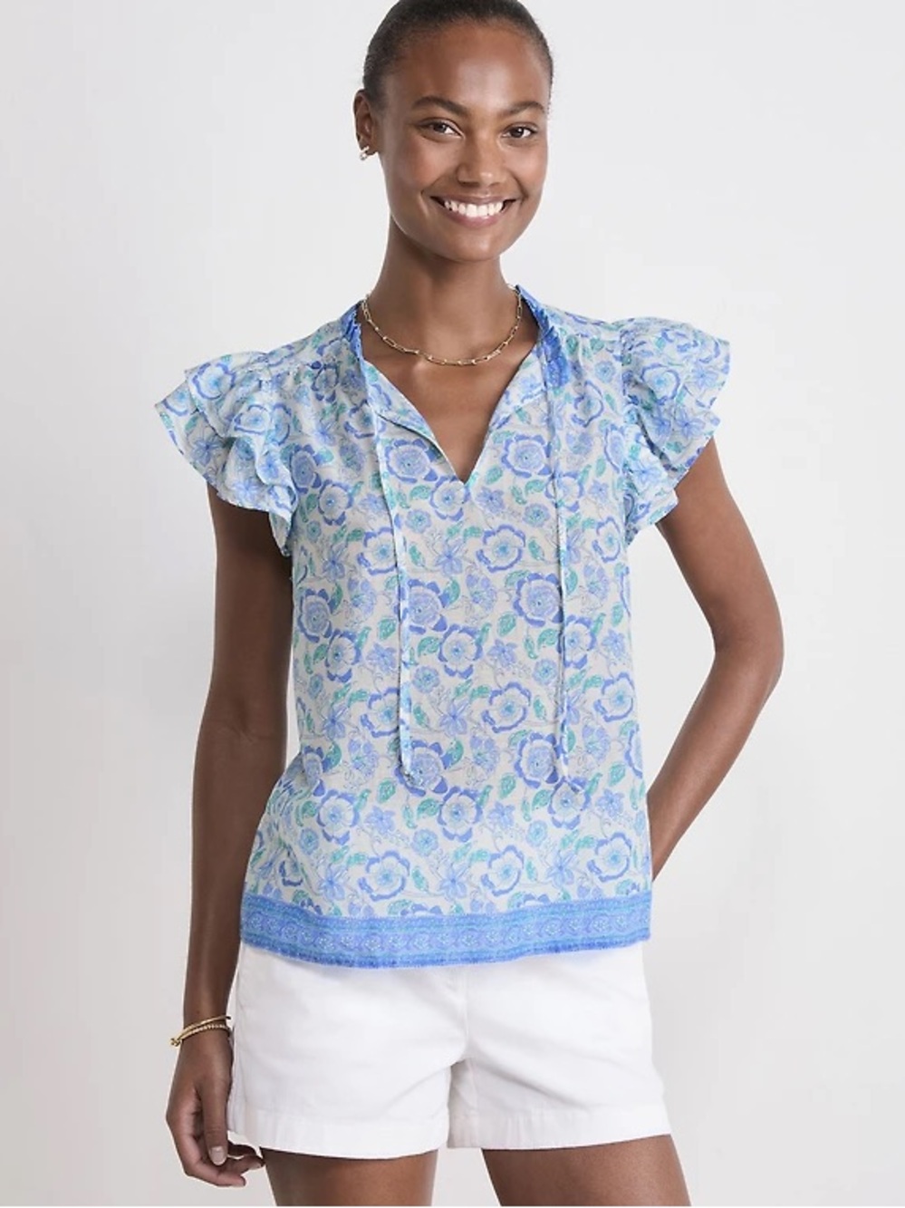 Vineyard Vines Adare Cotton Double Ruffle Top Size XXL (2025)